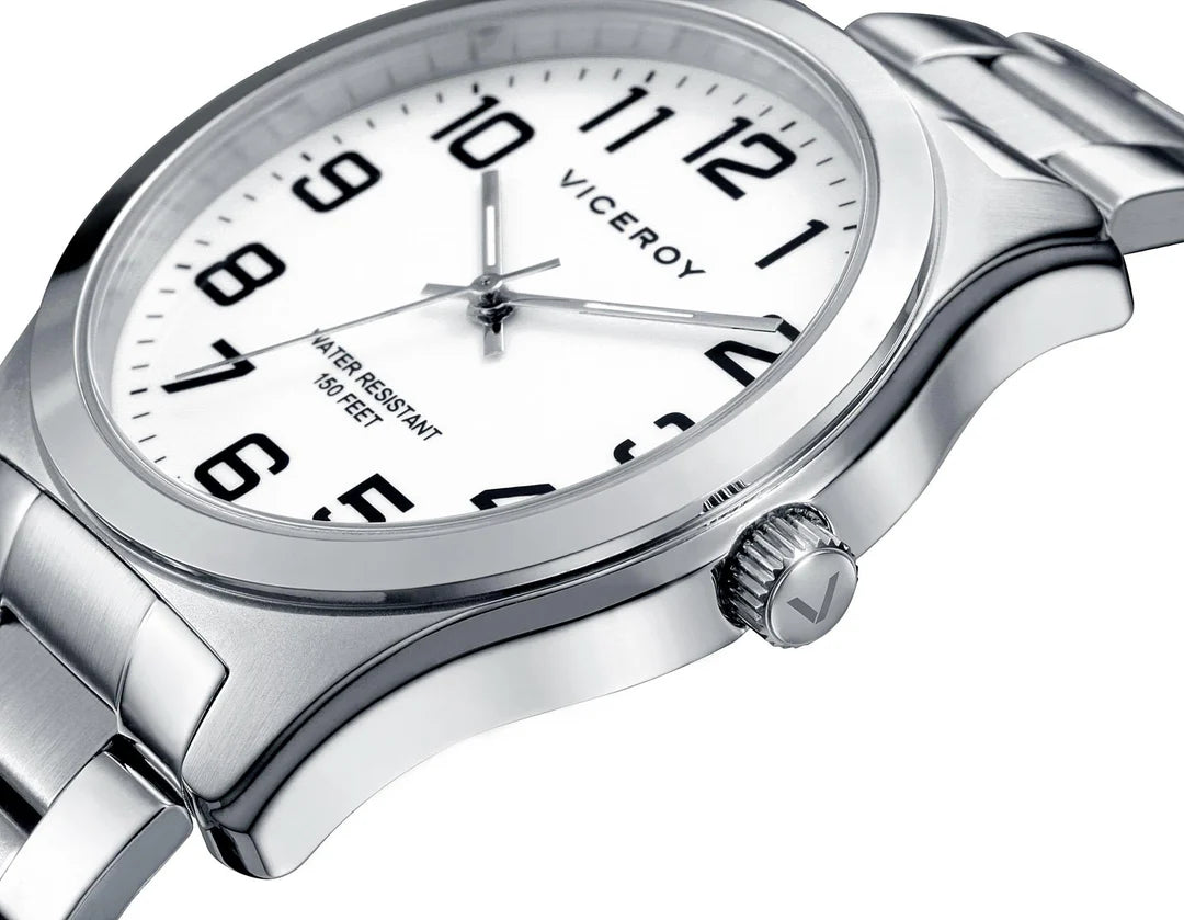 Reloj de hombre Viceroy de acero y esfera blanca 40513-04