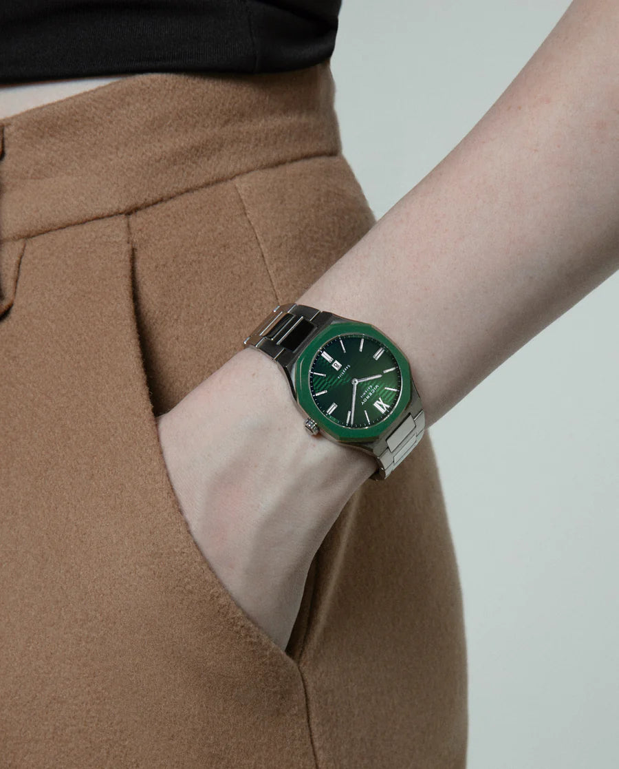 Reloj Viceroy colección Laura Escanes cristal zafiro y movimiento cuarzo verde