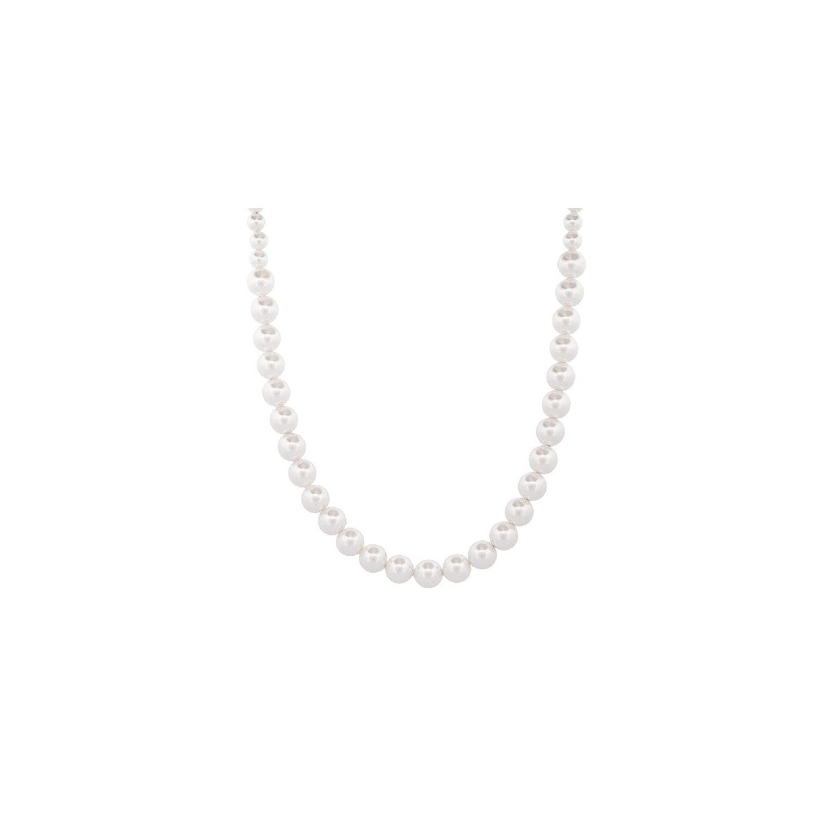 Gargantilla perlas cristal en disminución y cierre plata ley