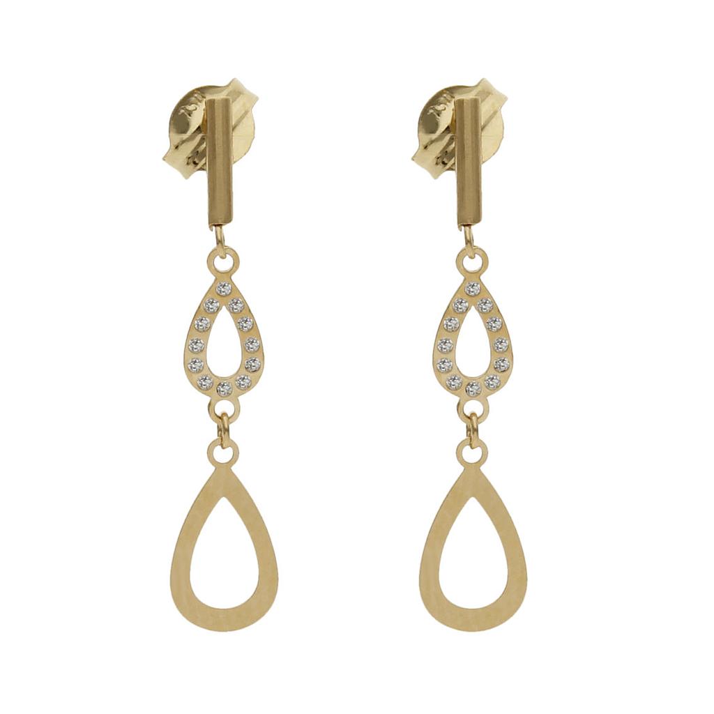 Pendientes de Oro de 18K con Circonitas