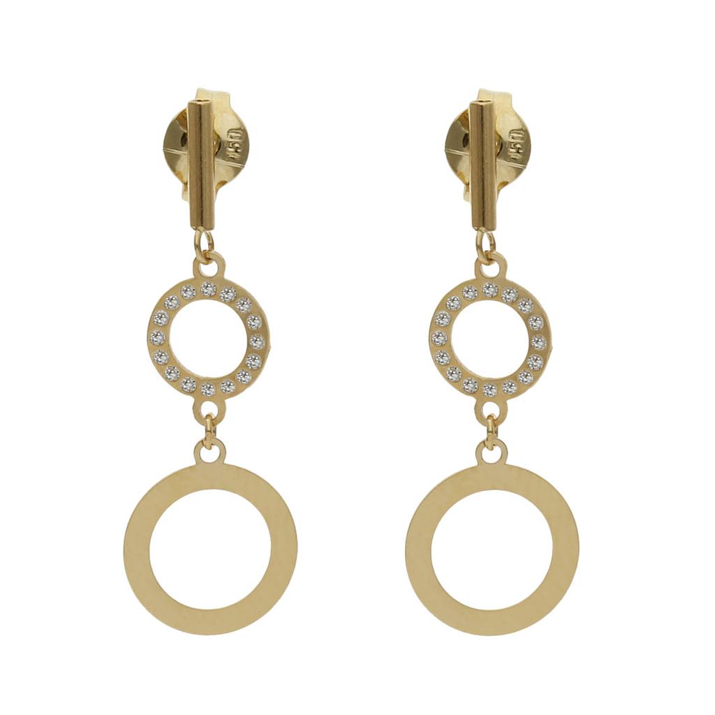 PENDIENTES ORO 18KL CIRCONITAS