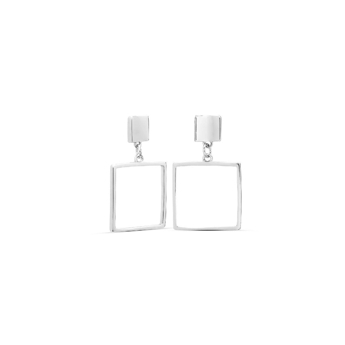 Pendiente plata de ley cuadrado colgante