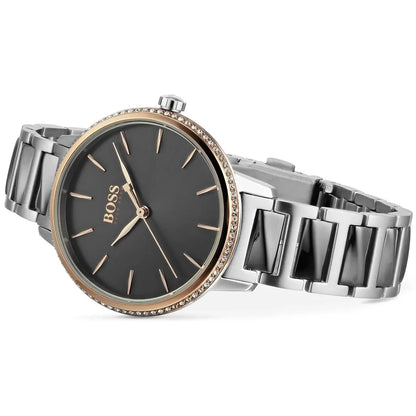 Reloj Hugo Boss mujer acero bicolor gris y rosa 34 mm cuarzo | Navalón Joyeros