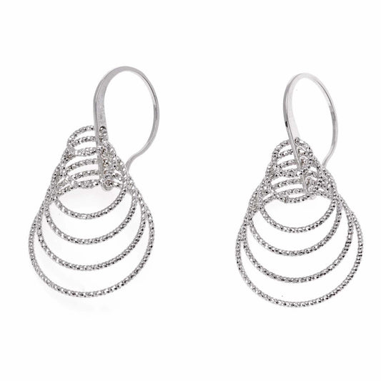 PENDIENTES PLATA RODIO AROS GRABADOS GANCHO
