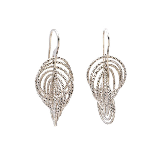 PENDIENTES PLATA RODIO AROS PEQUEÑOS DIAMANTADOS GANCHO