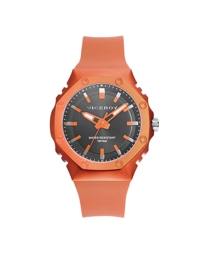 Reloj Viceroy hombre con caja de aluminio y correa de silicona naranja 41131-97