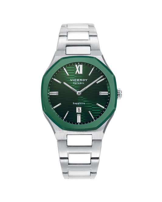 Reloj Viceroy colección Laura Escanes cristal zafiro y movimiento cuarzo verde