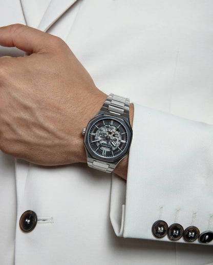 Reloj Viceroy cristal zafiro de acero con movimiento automático y 10 atm 45013-53