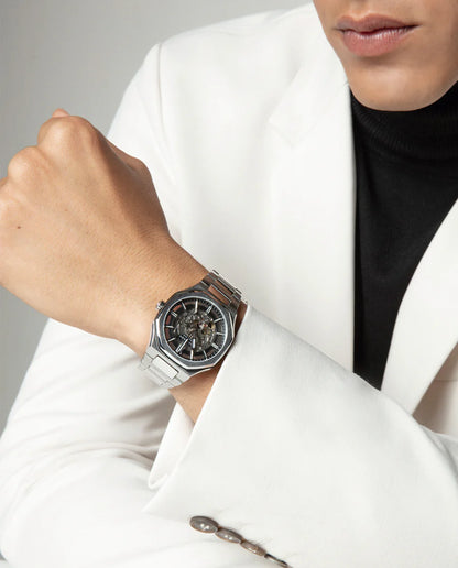 Reloj Viceroy cristal zafiro de acero con movimiento automático y 10 atm 45013-53