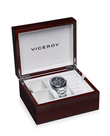 Reloj Viceroy cristal zafiro de acero con movimiento automático y 10 atm 45013-53