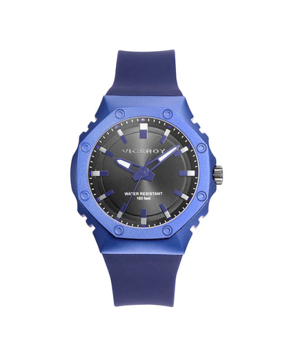 Reloj Viceroy hombre con caja de aluminio y correa de silicona azul oscuro 41131-37