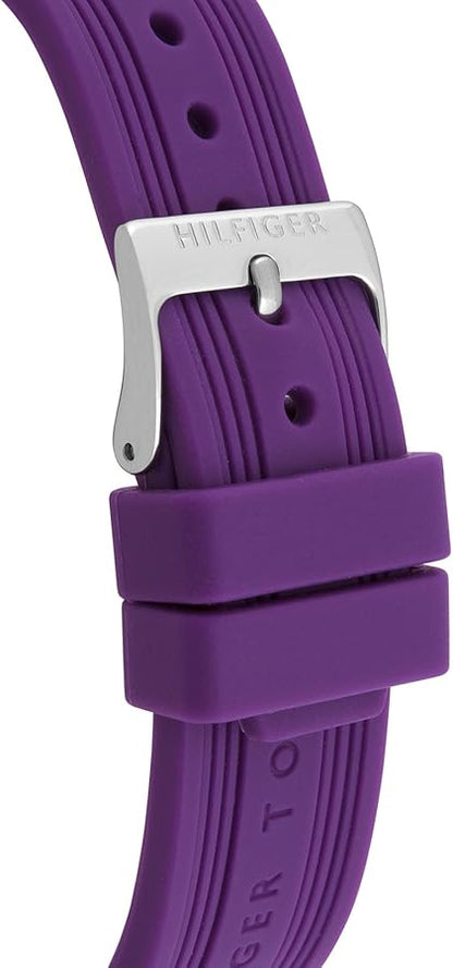 Reloj Tommy Hilfiger mujer morado silicona esfera nácar 37 mm cuarzo | Navalón Joyeros