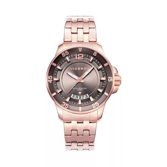 Reloj Viceroy mujer acero IP rosa esfera marrón 36 mm cuarzo 5 ATM | Navalón Joyeros