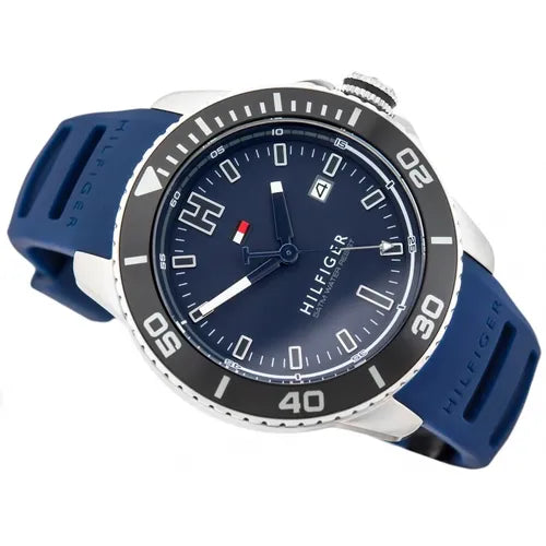 Reloj Tommy Hilfiger hombre acero cronógrafo azul 46 mm cuarzo | Navalón Joyeros