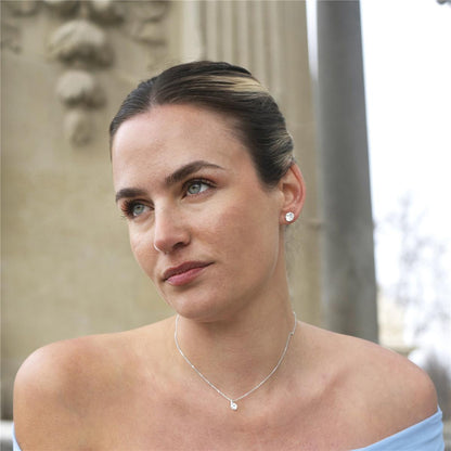 Collar Luxenter de Plata de Ley 925 con Circonita Brillante acabado en rodio - Laiah