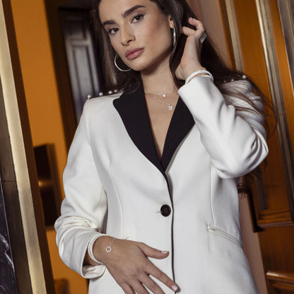 Collar Luxenter de Plata de Ley 925 con Circonita Brillante acabado en rodio - Laiah