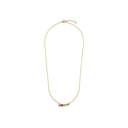 Collar Luxenter de Plata de Ley 925 y Circonita Multicolor acabado en oro amarillo 18k - Nikon