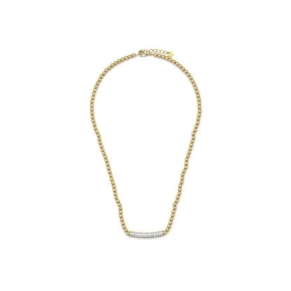 Collar de Plata de Ley 925 y Circonita Brillante acabado en oro amarillo 18k - Basfri
