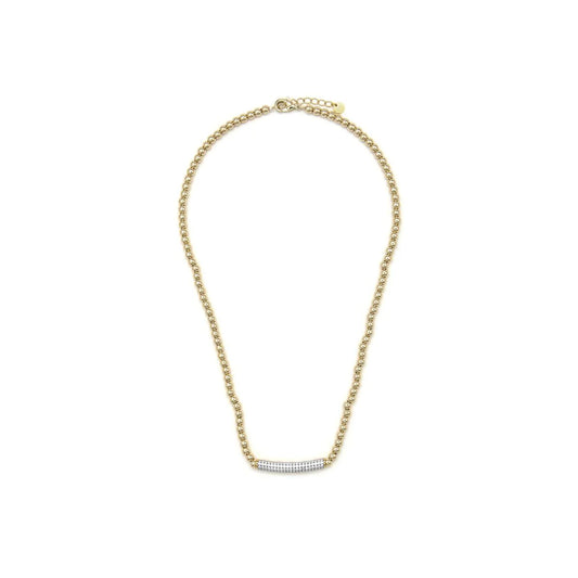 Collar de Plata de Ley 925 y Circonita Brillante acabado en oro amarillo 18k - Basfri