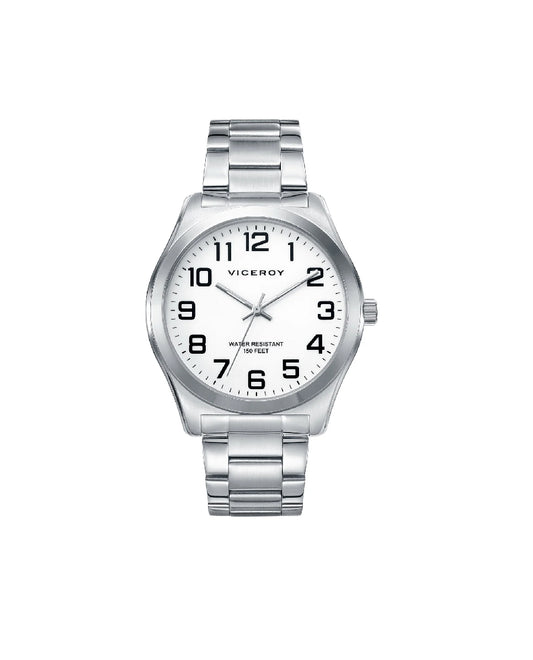 Reloj de hombre Viceroy de acero y esfera blanca 40513-04