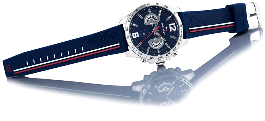 Reloj Tommy Hilfiger Decker hombre acero cronógrafo azul 46 mm cuarzo | Navalón Joyeros