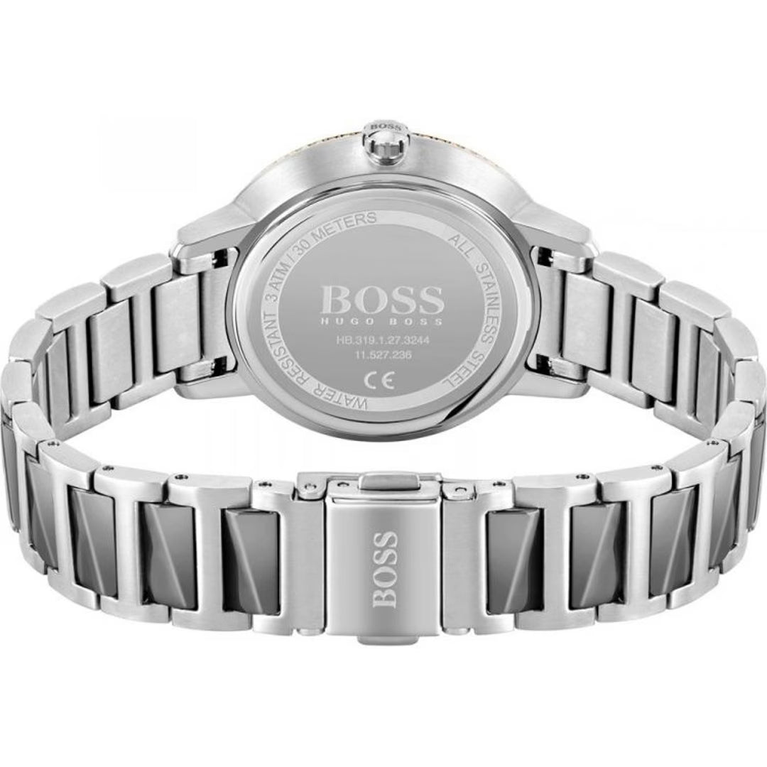 Reloj Hugo Boss mujer acero bicolor gris y rosa 34 mm cuarzo | Navalón Joyeros