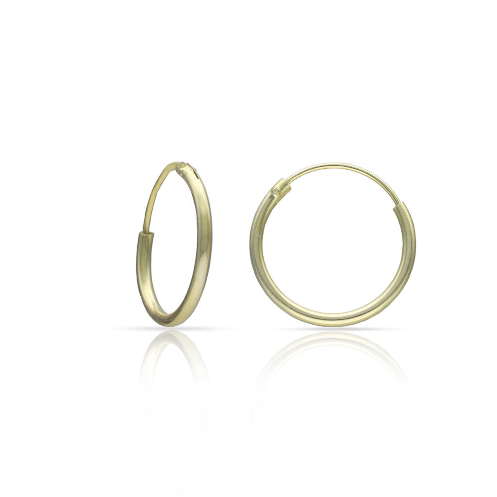 AROS PLATA LEY CHAPADA EN ORO - 10MM