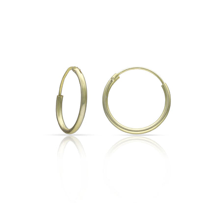 AROS PLATA LEY CHAPADA EN ORO - 10MM