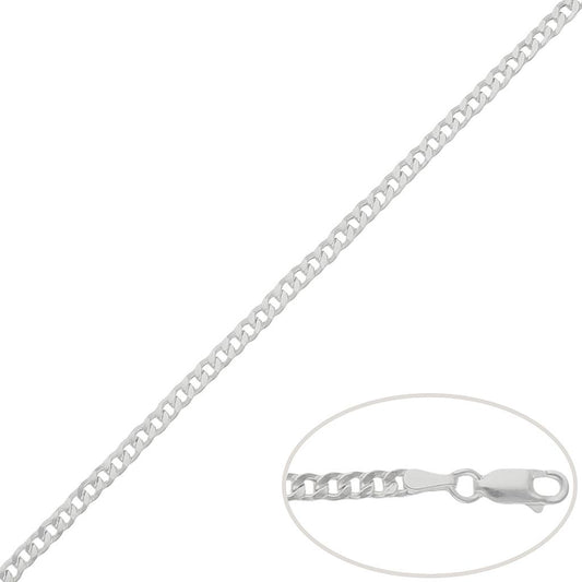 CADENA PLATA 925MM Barbada - 3MM a 9mm