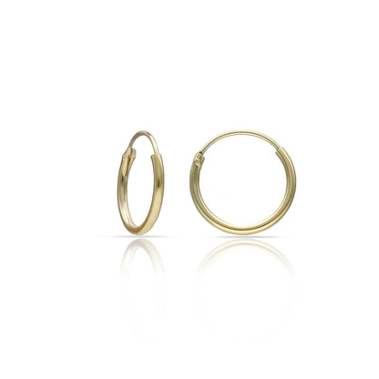 AROS PLATA LEY CHAPADA EN ORO - 10MM