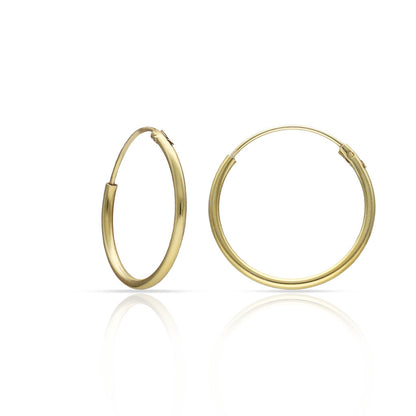 AROS PLATA LEY CHAPADA EN ORO - 10MM