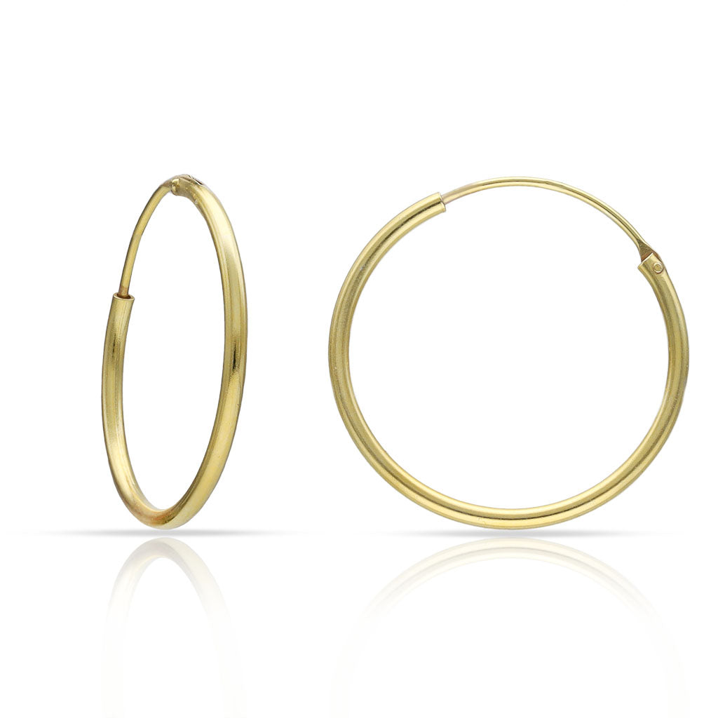 AROS PLATA LEY CHAPADA EN ORO - 10MM