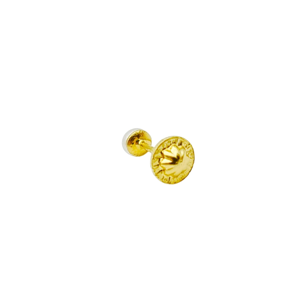 PENDIENTES DE TORNILLO ORO 18KL PERLA CULTIVADA BOTON 3 MM BEBÉ