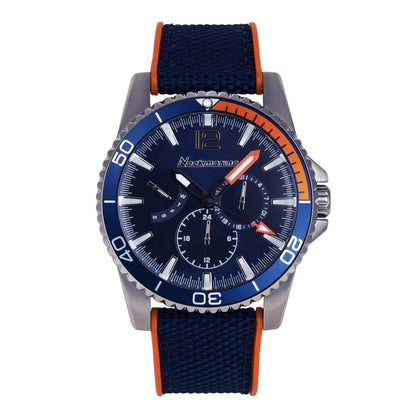 Reloj Neckmarine Hombre X-Treme · Azul Marino y Naranja