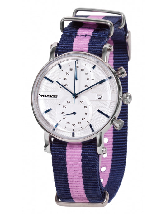 Reloj Neckmarine Mujer Vintage Crono · Azul y Rosa