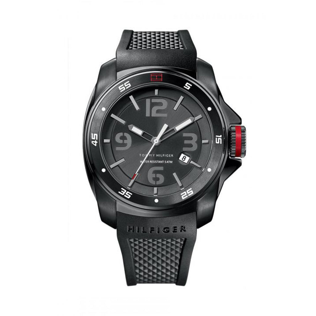 Reloj Tommy Hilfiger hombre negro correa silicona 46 mm 5 ATM cuarzo | Navalón Joyeros
