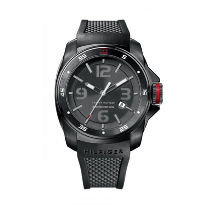 Reloj Tommy Hilfiger hombre negro correa silicona 46 mm 5 ATM cuarzo | Navalón Joyeros